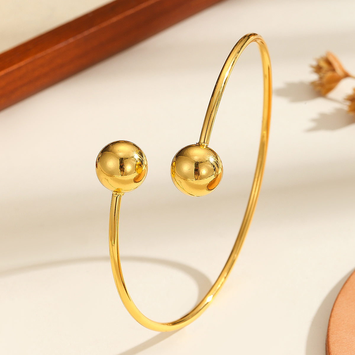 Opening Bracelet Copper Plated 18k Gold