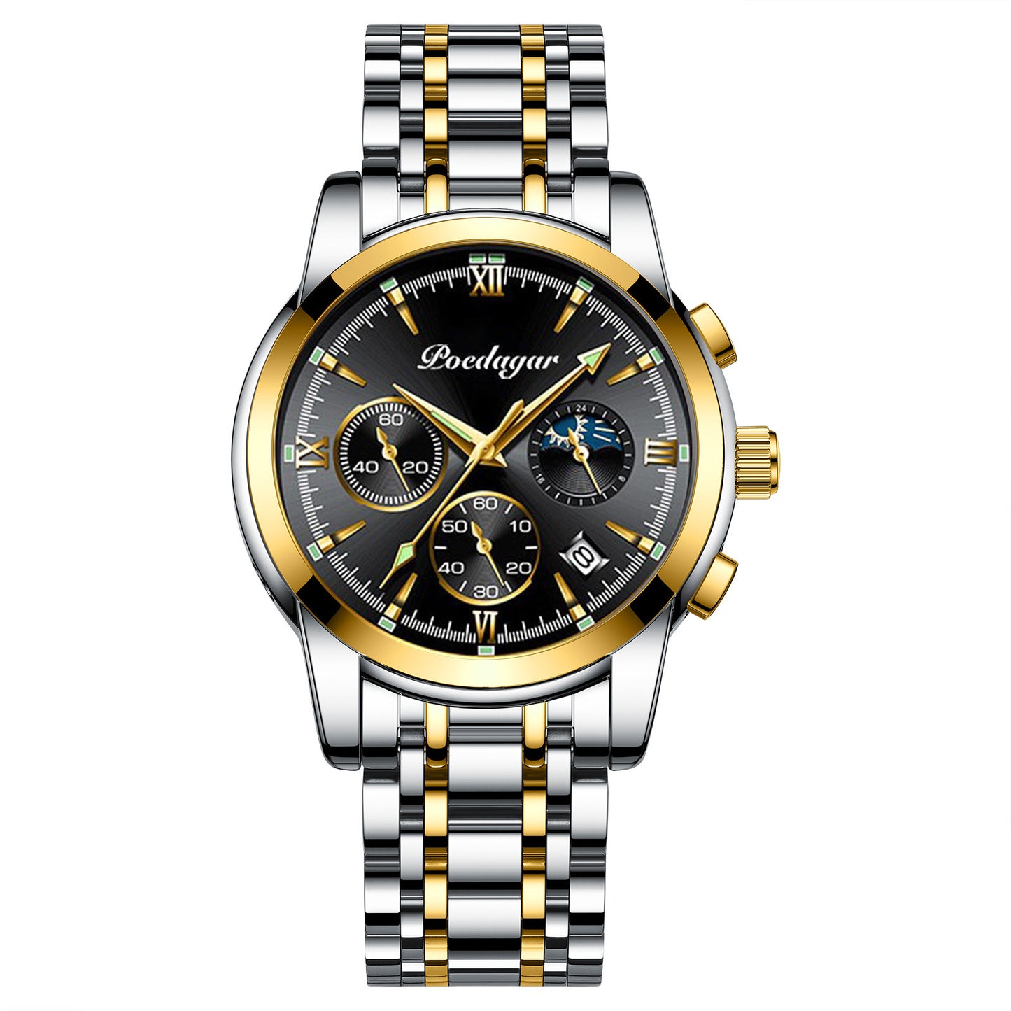 Multifunctional Men's Watch, Luminous Waterproof Quartz Wrist Watch