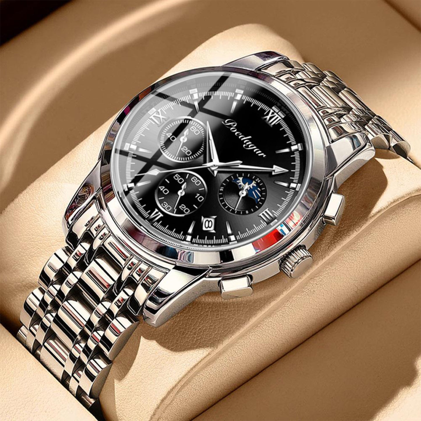 Multifunctional Men's Watch, Luminous Waterproof Quartz Wrist Watch