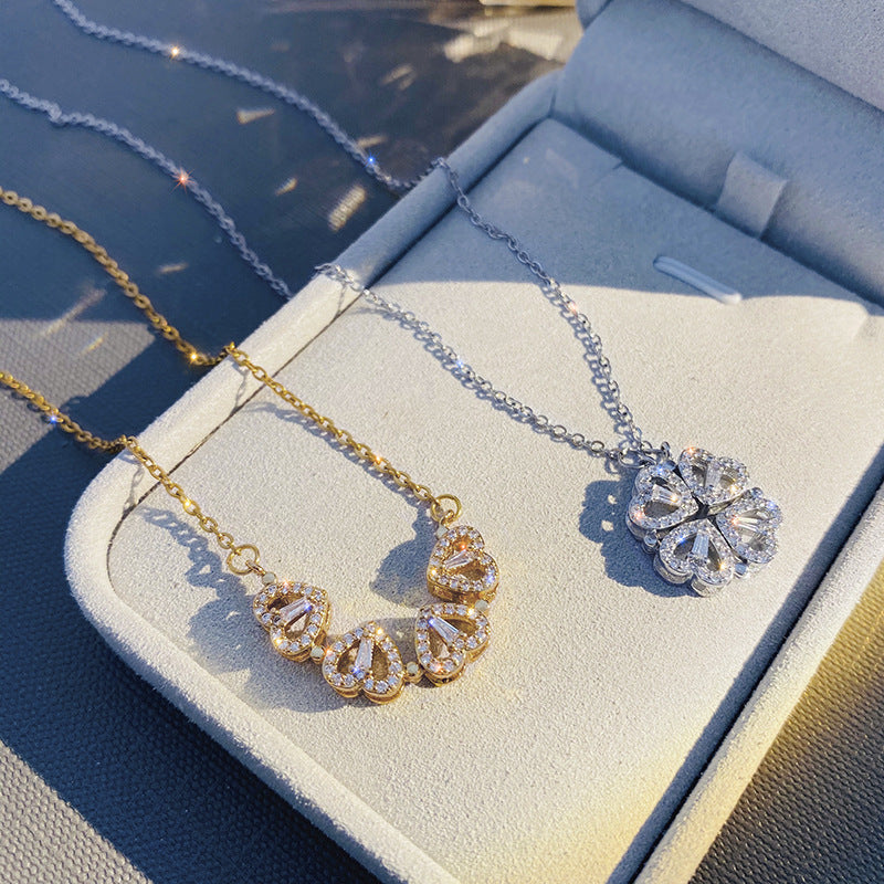 Magnetic Folding Heart Necklace