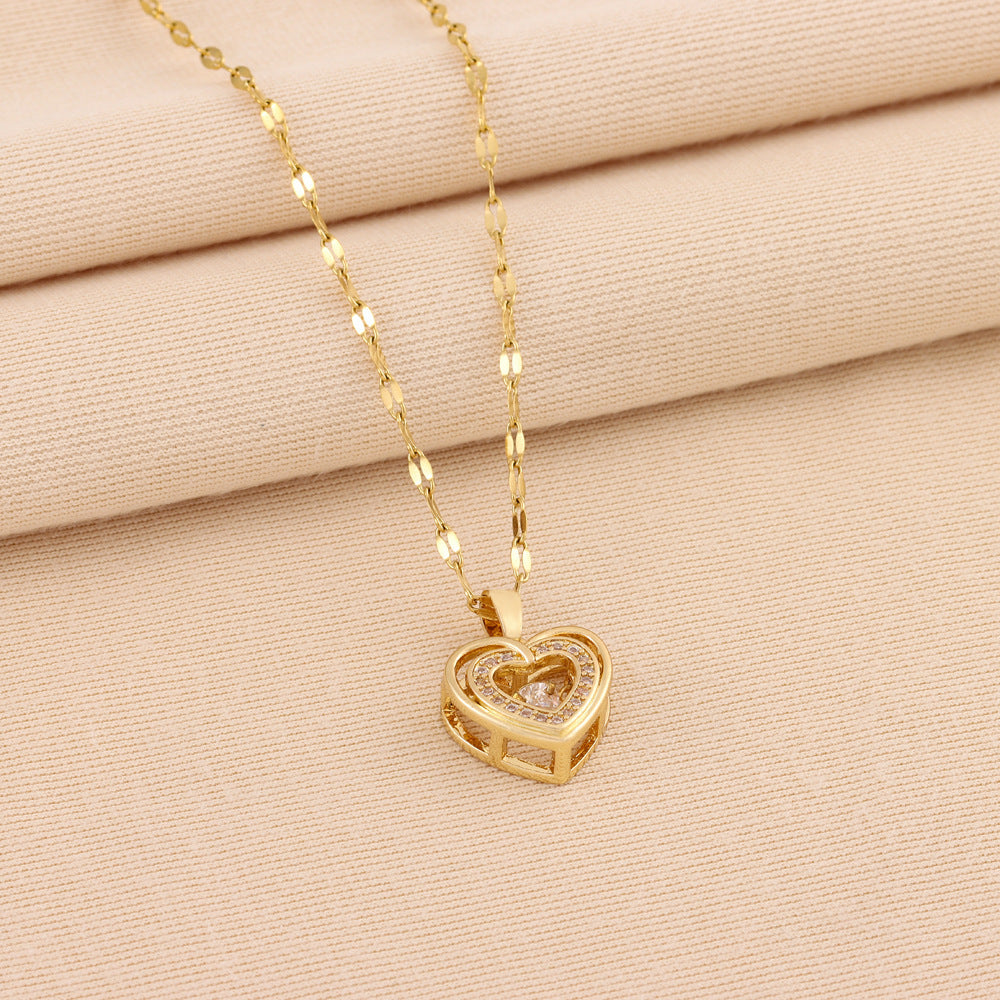 Double Heart Love Necklace
