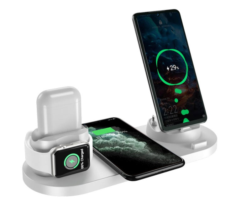 Wireless Charger for IPhone, 6 In 1 Charging Dock Station