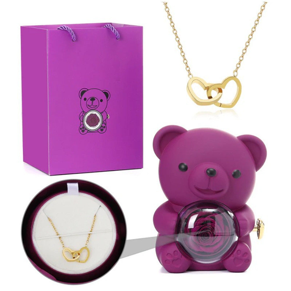 Double Heart Necklace Gift Set