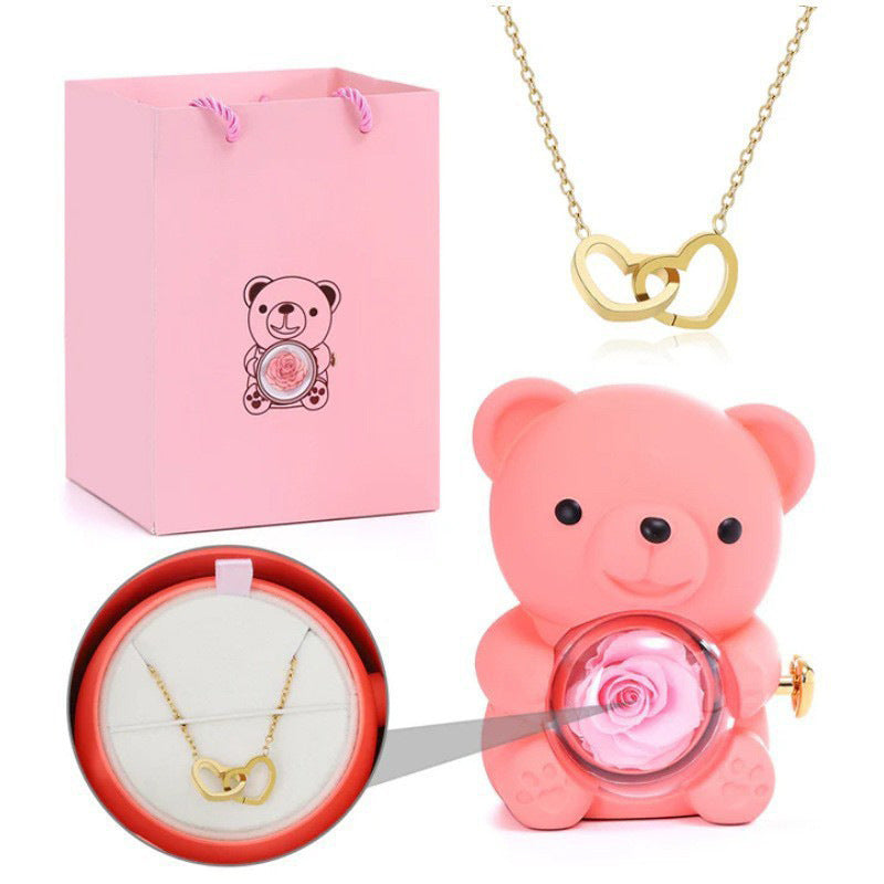 Double Heart Necklace Gift Set