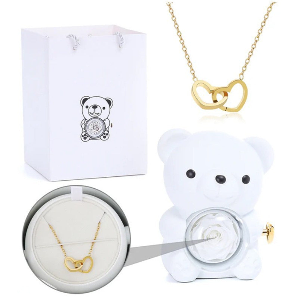 Double Heart Necklace Gift Set