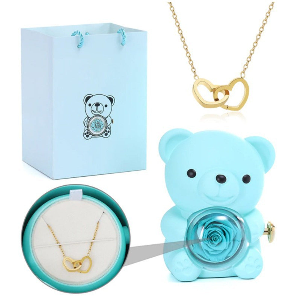 Double Heart Necklace Gift Set