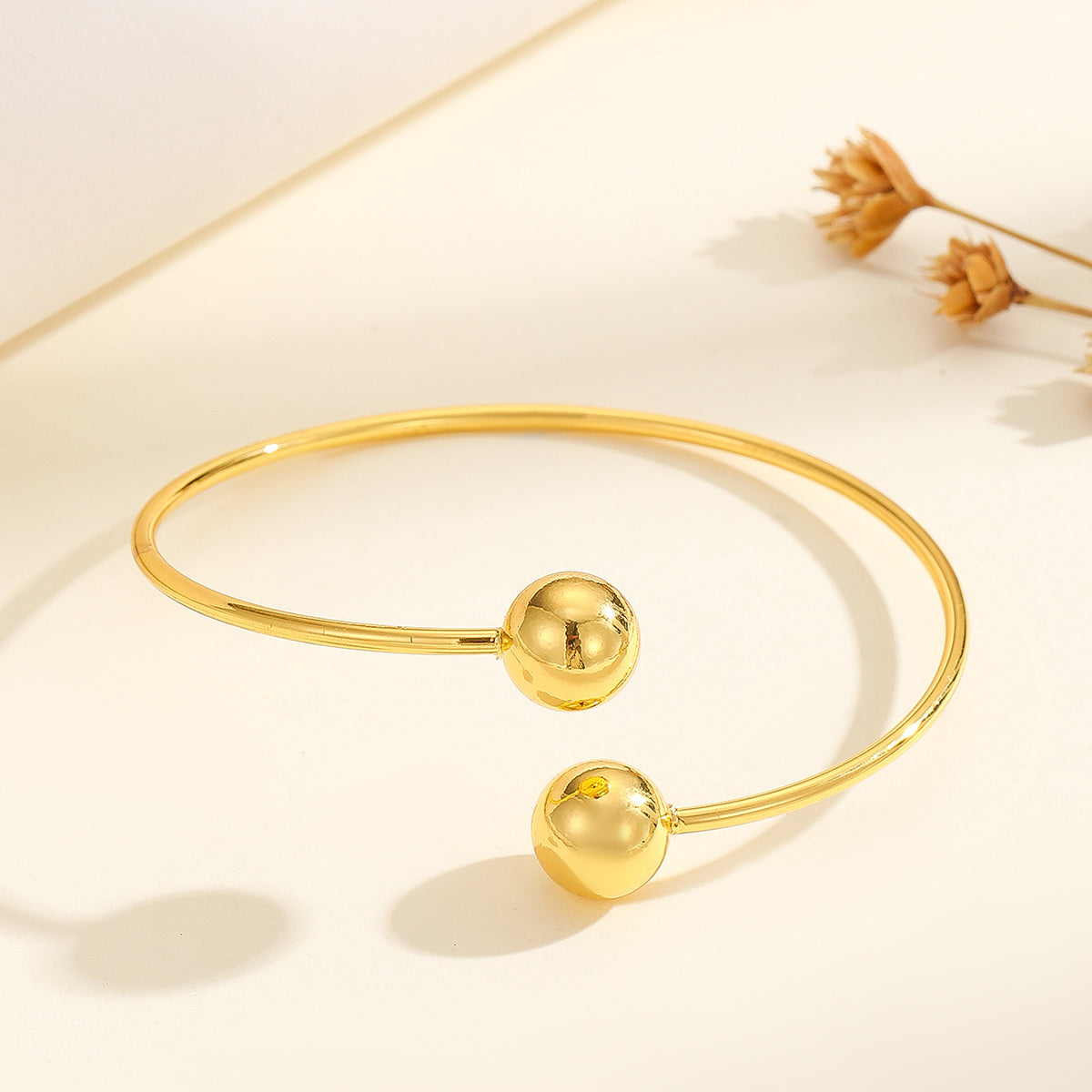 Opening Bracelet Copper Plated 18k Gold
