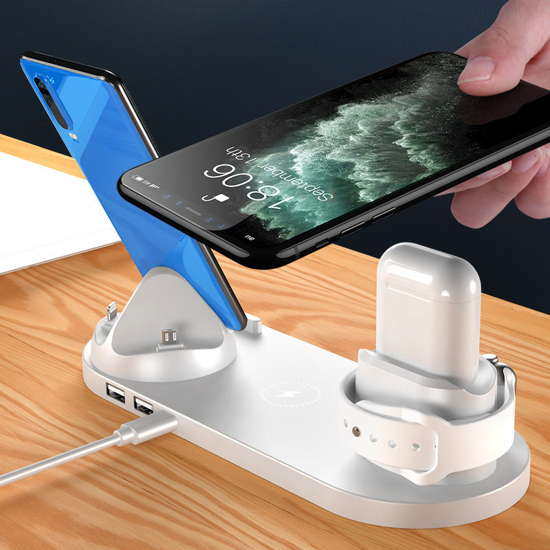 Wireless Charger for IPhone, 6 In 1 Charging Dock Station