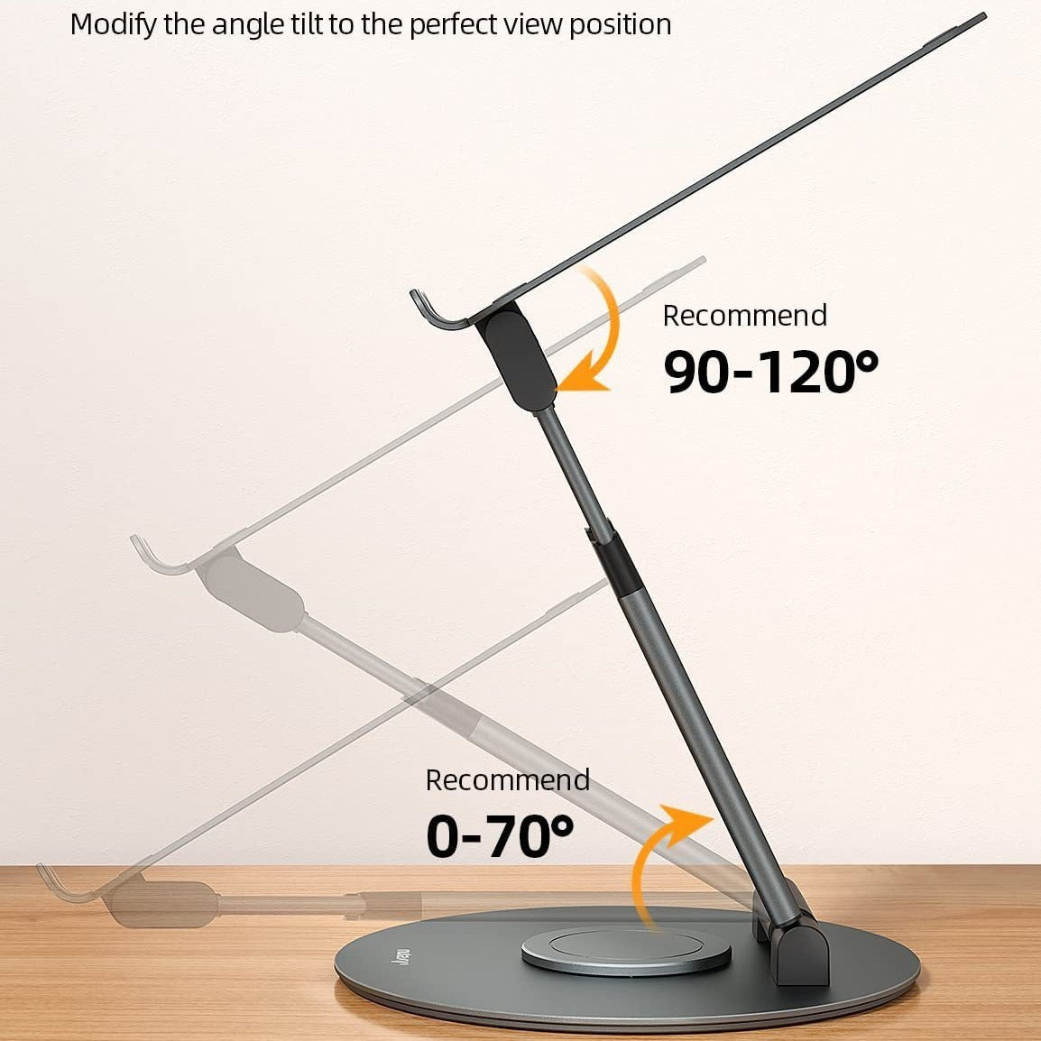 Adjustable Aluminum Laptop Stand – 360° Rotating Base