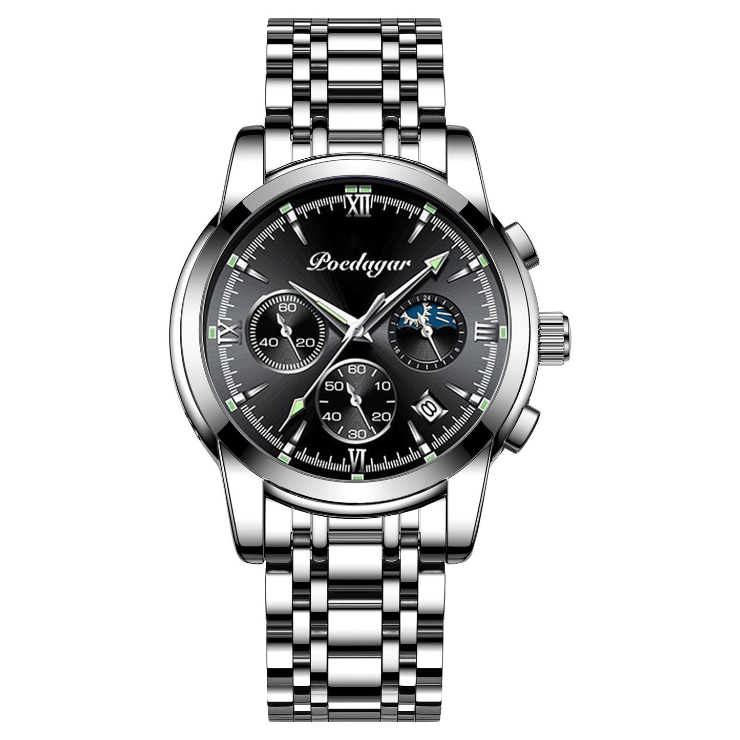 Multifunctional Men's Watch, Luminous Waterproof Quartz Wrist Watch