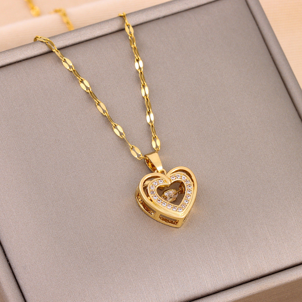 Double Heart Love Necklace