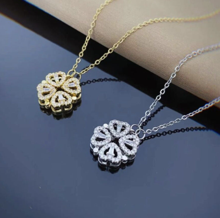 Magnetic Folding Heart Necklace
