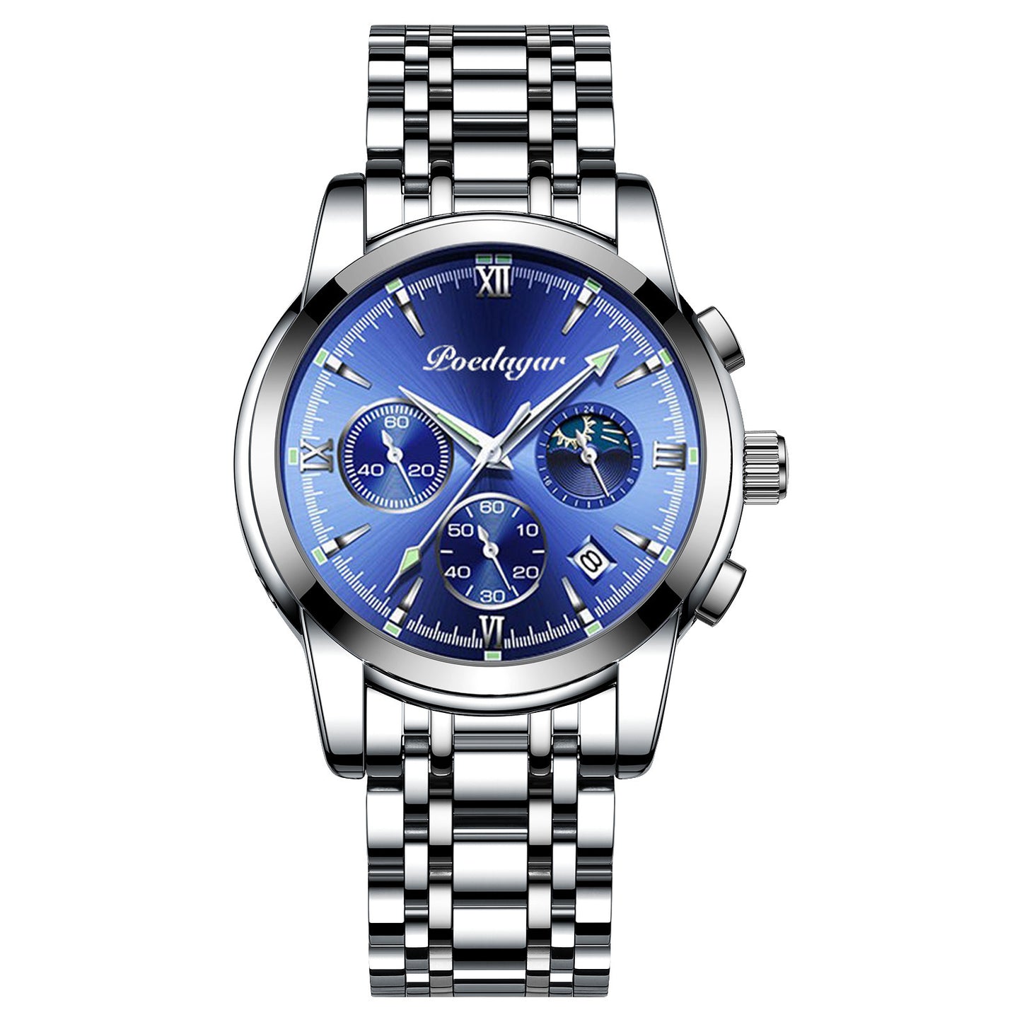 Multifunctional Men's Watch, Luminous Waterproof Quartz Wrist Watch