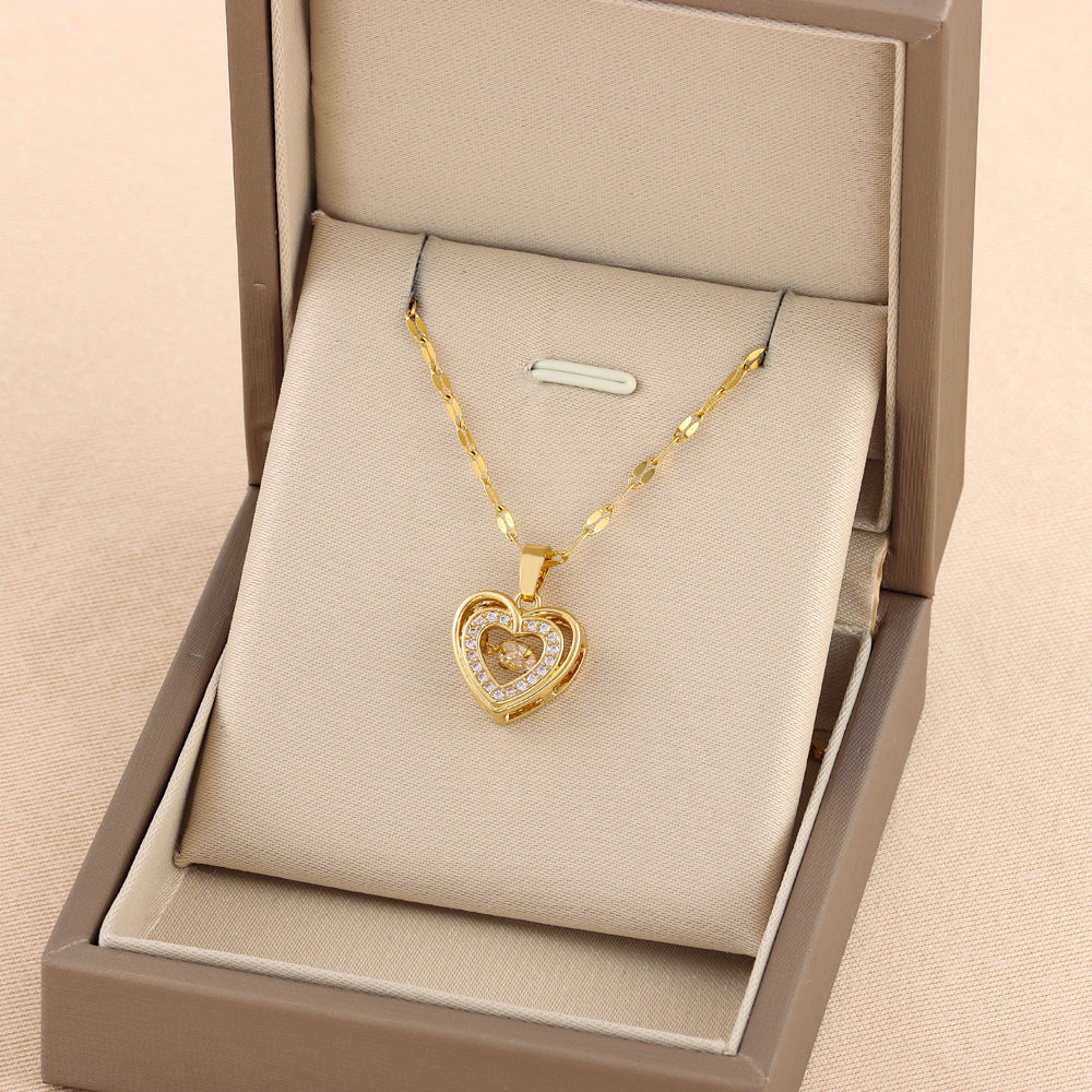 Double Heart Love Necklace