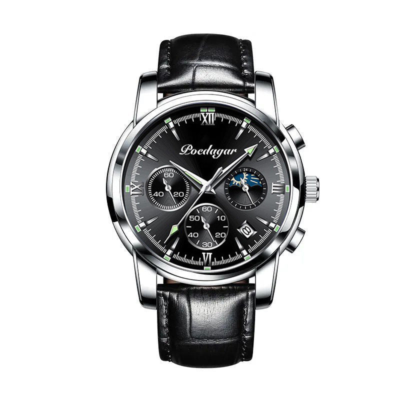 Multifunctional Men's Watch, Luminous Waterproof Quartz Wrist Watch